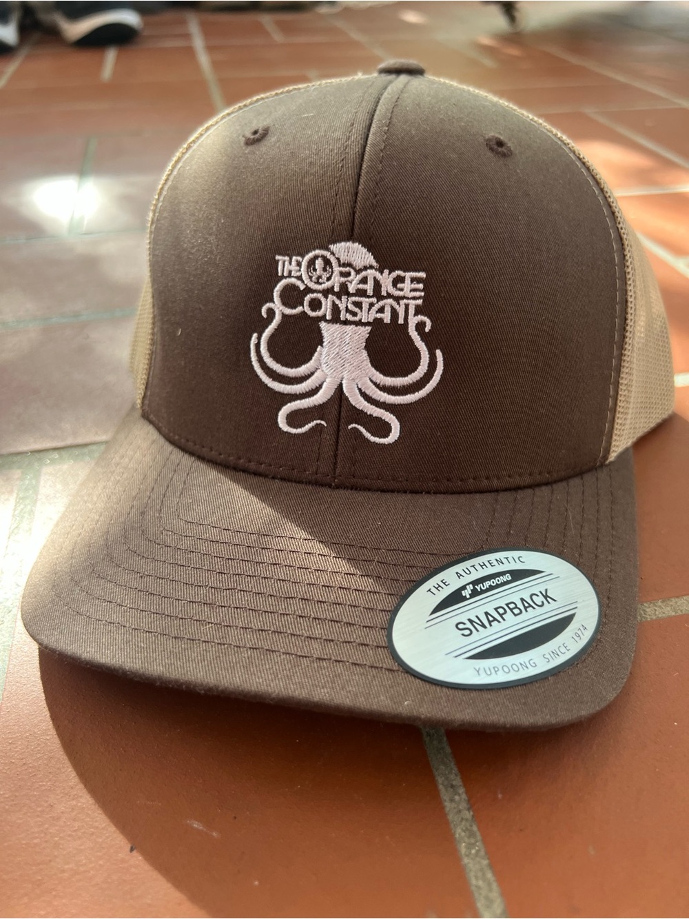 The Orange Constant Brown Mesh Snapback Hat